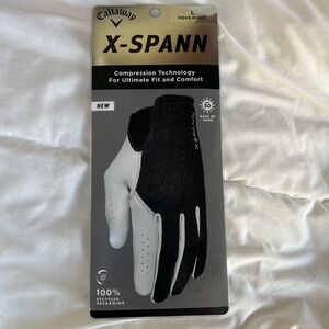 Callaway L‎ Men's X-Spann Compression Fit Premium Cabretta Leather Golf Glove